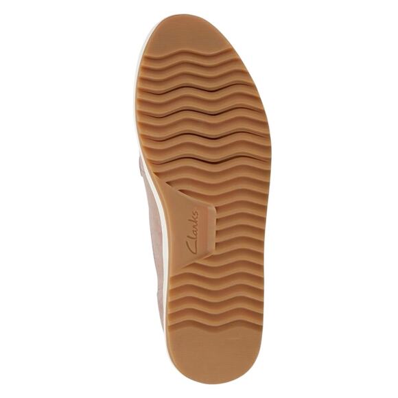 Clarks Women's Zylah May Suede Low Wedge Heel Loafers Mauve Size 9 1/2 - Picture 5 of 5